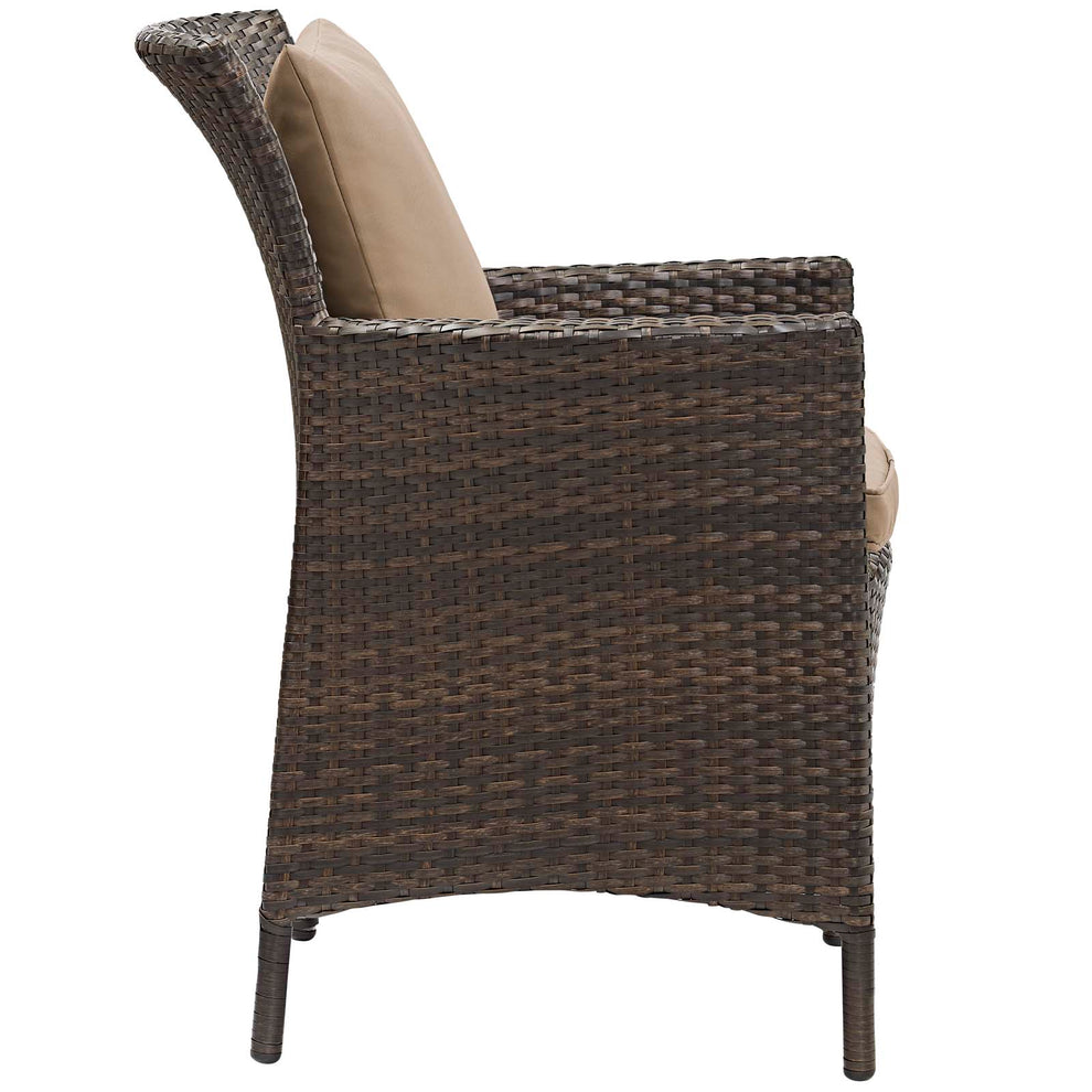 Modway Conduit 5 Piece Outdoor Patio Wicker Rattan Set - EEI-3893 | Outdoor Sofas, Loveseats & Sectionals | Modishstore - 17