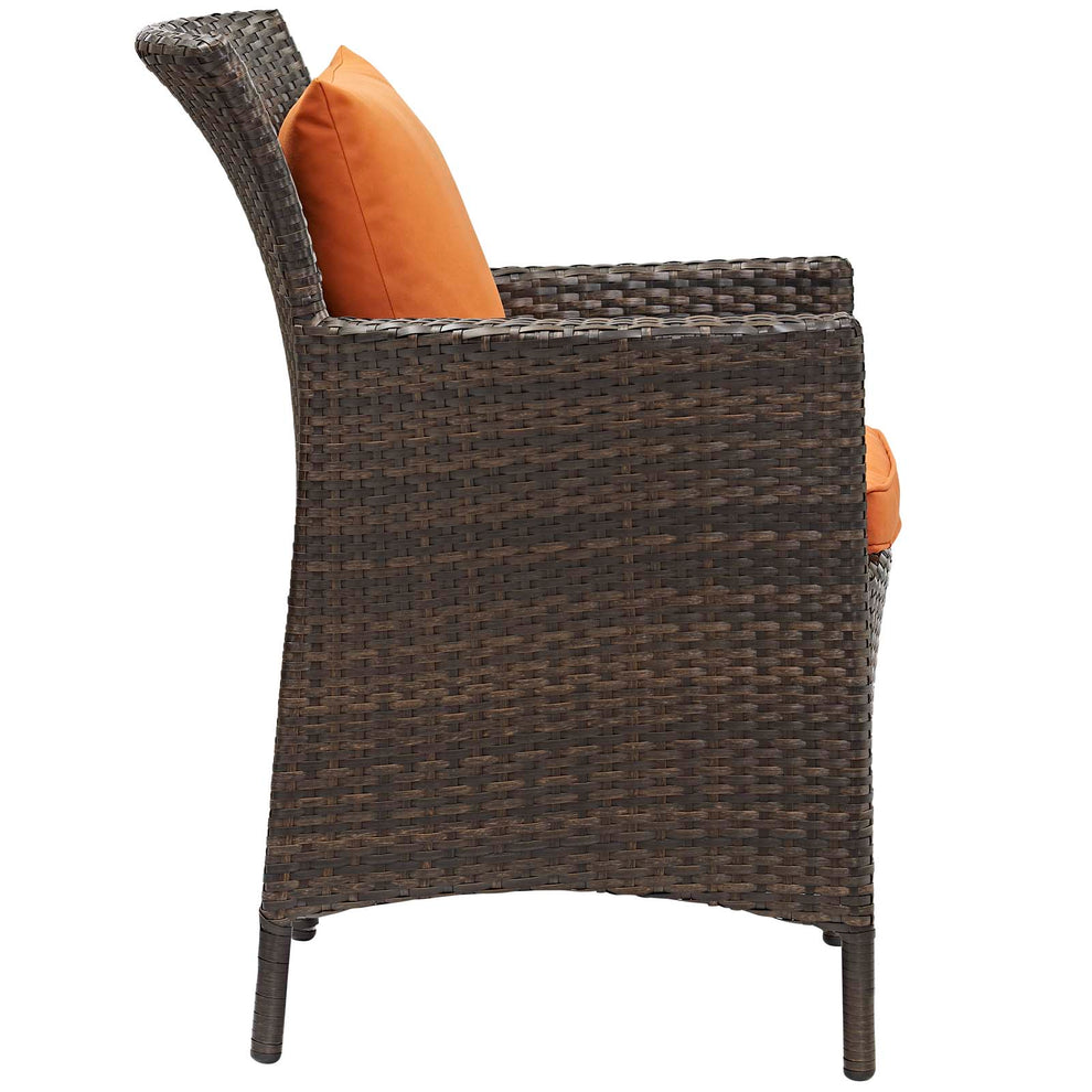 Modway Conduit 5 Piece Outdoor Patio Wicker Rattan Set - EEI-3893 | Outdoor Sofas, Loveseats & Sectionals | Modishstore - 24