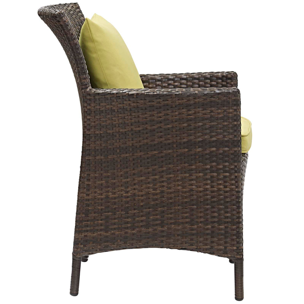 Modway Conduit 5 Piece Outdoor Patio Wicker Rattan Set - EEI-3893 | Outdoor Sofas, Loveseats & Sectionals | Modishstore - 31