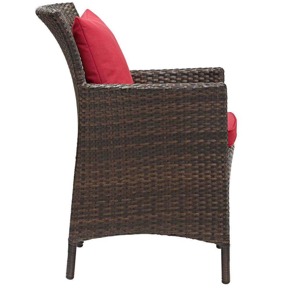 Modway Conduit 5 Piece Outdoor Patio Wicker Rattan Set - EEI-3893 | Outdoor Sofas, Loveseats & Sectionals | Modishstore - 38
