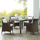 Modway Conduit 5 Piece Outdoor Patio Wicker Rattan Set - EEI-3893 | Outdoor Sofas, Loveseats & Sectionals | Modishstore - 56