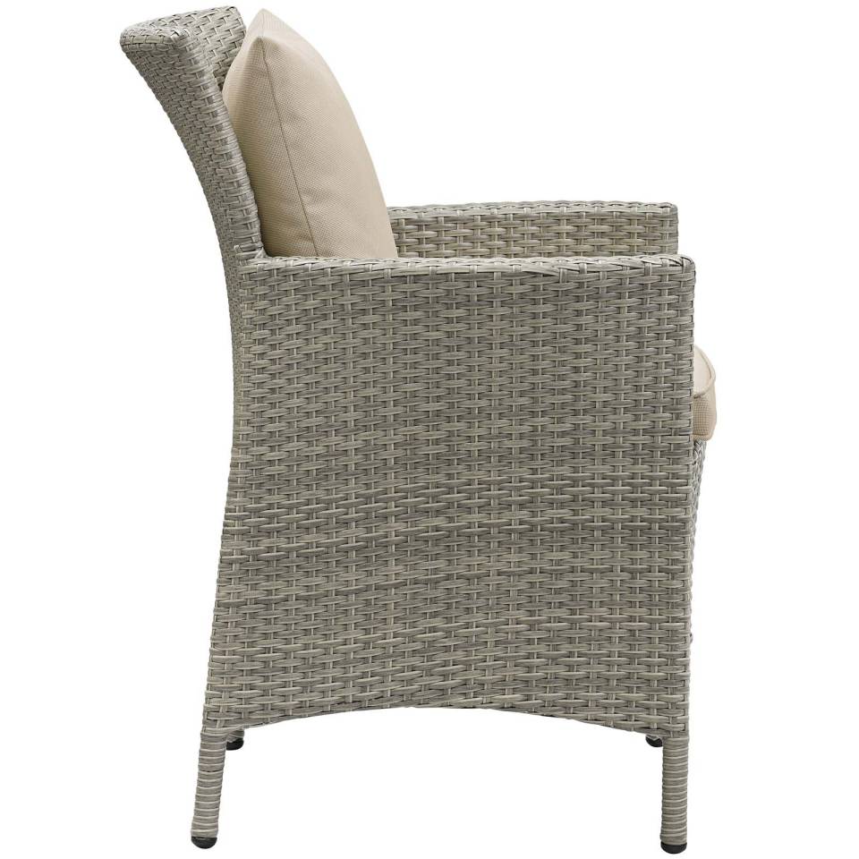 Modway Conduit 5 Piece Outdoor Patio Wicker Rattan Dining Set - EEI-3894 | Outdoor Dining Sets | Modishstore - 4