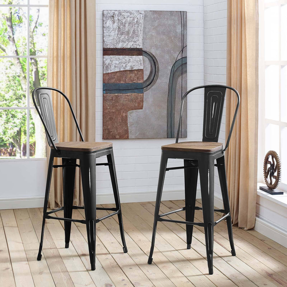 Modway Promenade Bar Stool Set of 2 - EEI-3896 | Bar Stools | Modishstore - 1