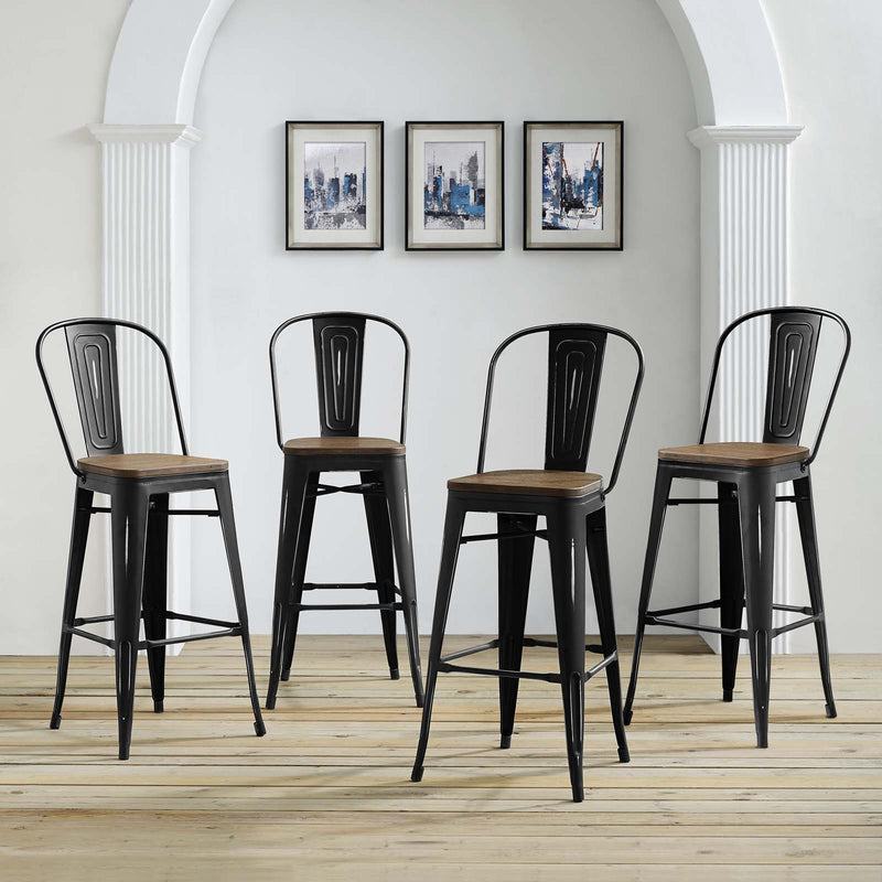 Promenade Bar Stool Set of 4 By Modway - EEI-3897 | Bar Stools | Modishstore - 1