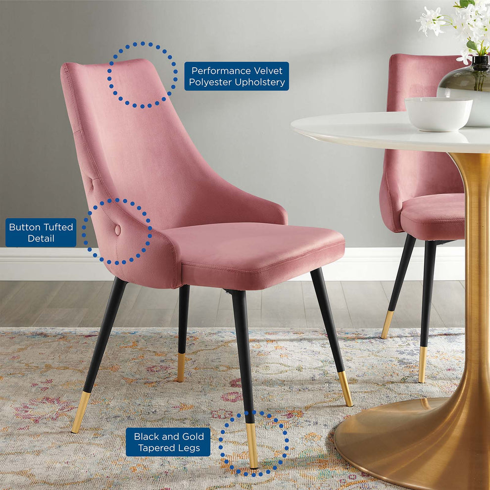 Modway Adorn Tufted Performance Velvet Dining Side Chair - EEI-3907 | Dining Chairs | Modishstore - 15