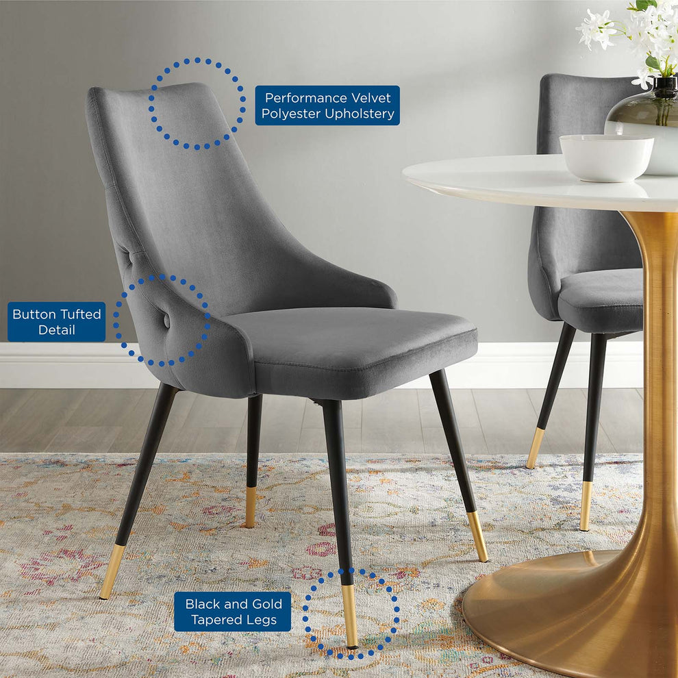 Modway Adorn Tufted Performance Velvet Dining Side Chair - EEI-3907 | Dining Chairs | Modishstore - 37