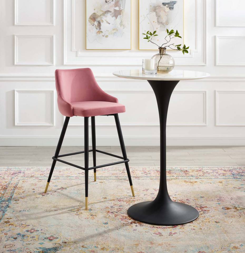 Modway Adorn Performance Velvet Bar Stool - EEI-3909 | Bar Stools | Modishstore - 1