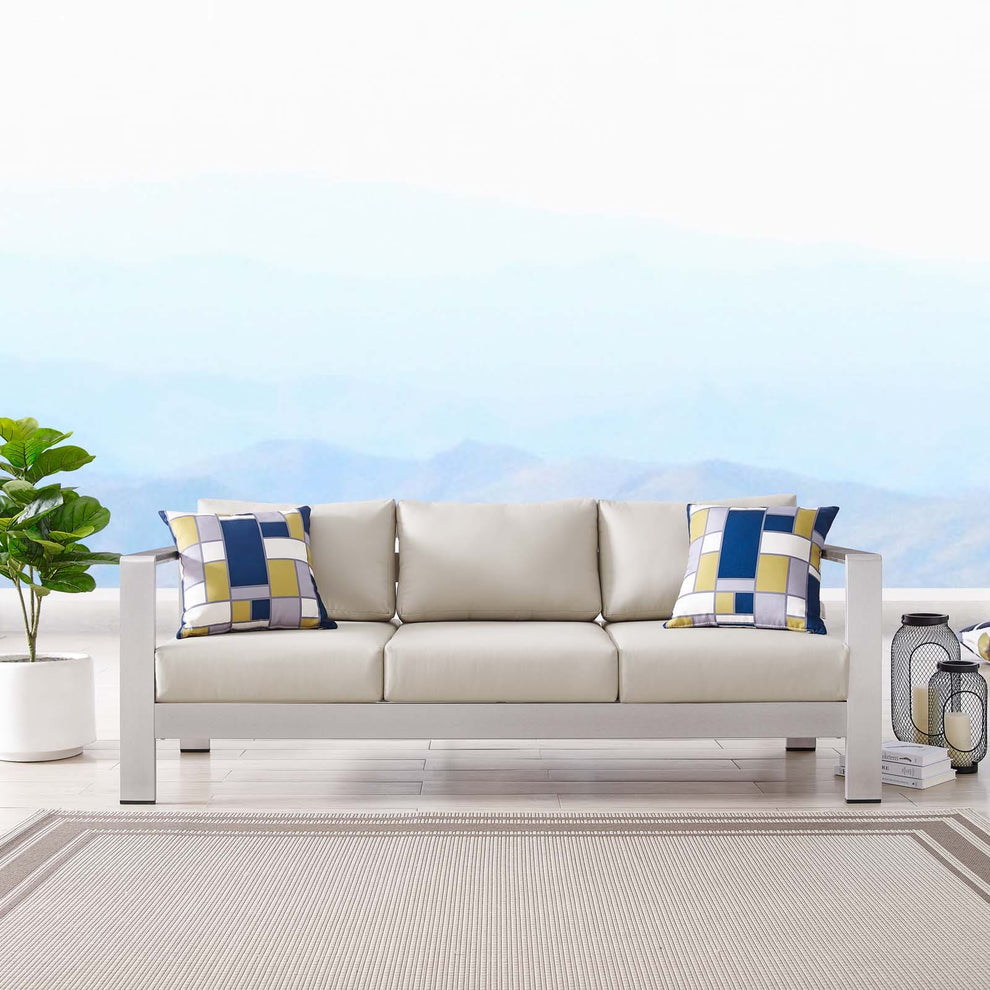 Modway Shore Outdoor Patio Aluminum Sofa - EEI-3917 | Outdoor Sofas, Loveseats & Sectionals | Modishstore - 1