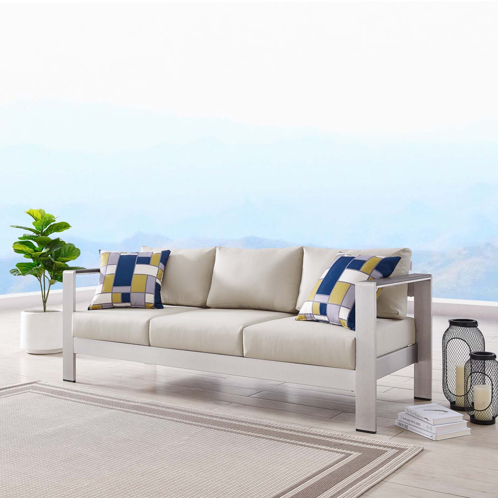 Modway Shore Outdoor Patio Aluminum Sofa - EEI-3917 | Outdoor Sofas, Loveseats & Sectionals | Modishstore - 2
