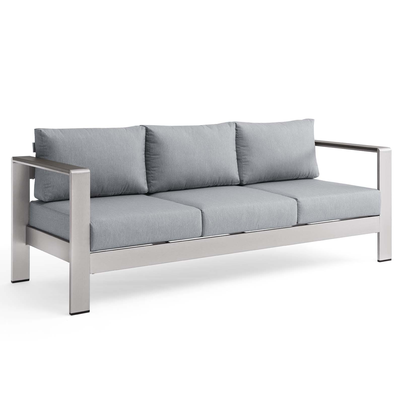 Modway Shore Outdoor Patio Aluminum Sofa | Outdoor Sofas, Loveseats & Sectionals | Modishstore-12