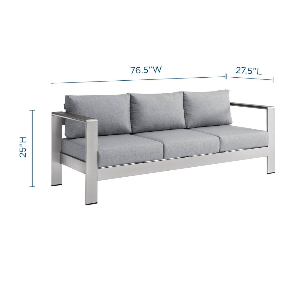 Modway Shore Outdoor Patio Aluminum Sofa - EEI-3917 | Outdoor Sofas, Loveseats & Sectionals | Modishstore - 13