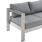 Modway Shore Outdoor Patio Aluminum Sofa | Outdoor Sofas, Loveseats & Sectionals | Modishstore-17