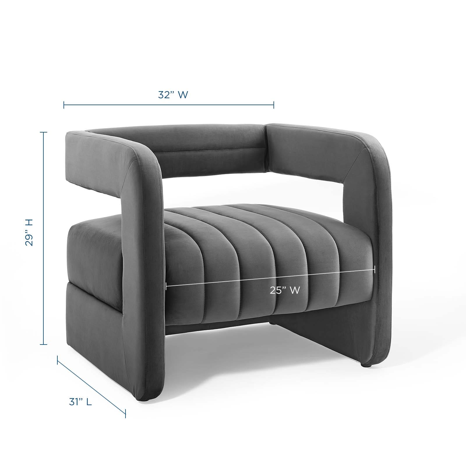 Modway Range Tufted Performance Velvet Accent Armchair | Armchairs | Modishstore-2