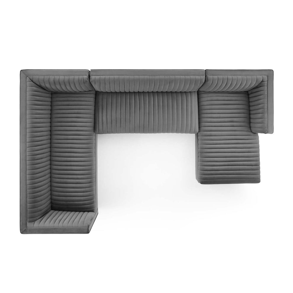 Modway Sanguine 3 Piece Performance Velvet Sectional Sofa Set - EEI-3921 | Sofa Set | Modishstore - 14