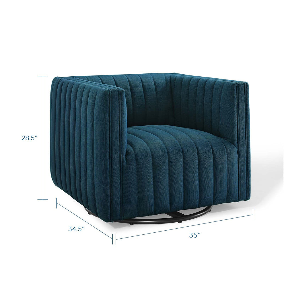 Modway Perception Tufted Swivel Upholstered Armchair - EEI-3926 | Armchairs | Modishstore - 4