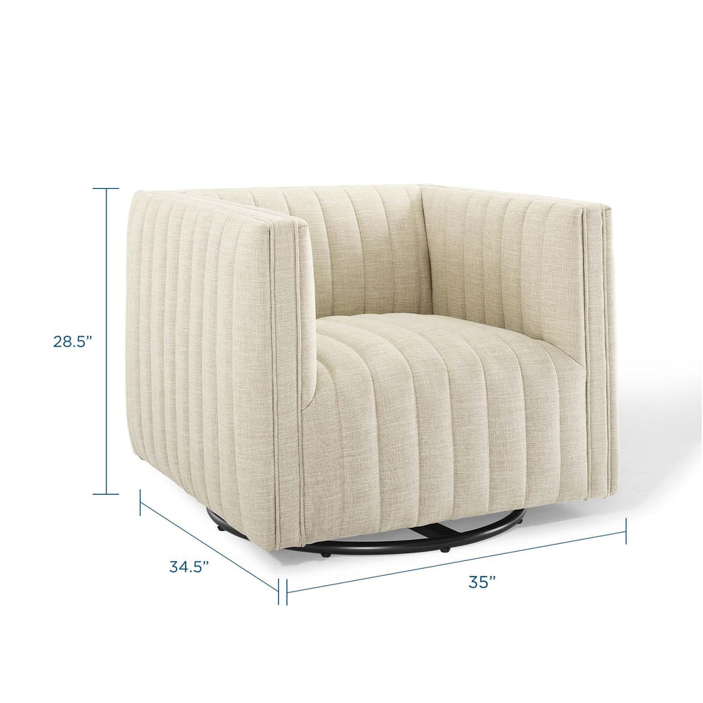 Modway Perception Tufted Swivel Upholstered Armchair - EEI-3926 | Armchairs | Modishstore - 13