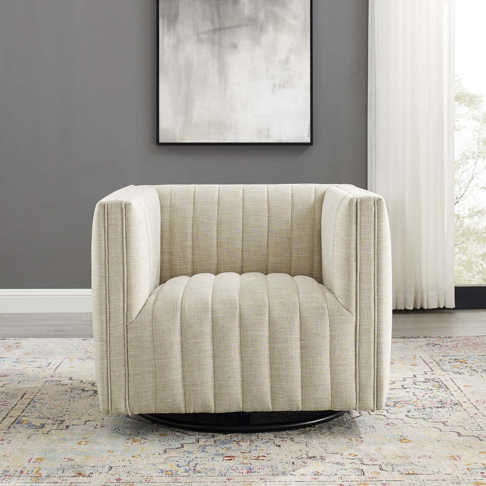 Modway Perception Tufted Swivel Upholstered Armchair - EEI-3926 | Armchairs | Modishstore - 11