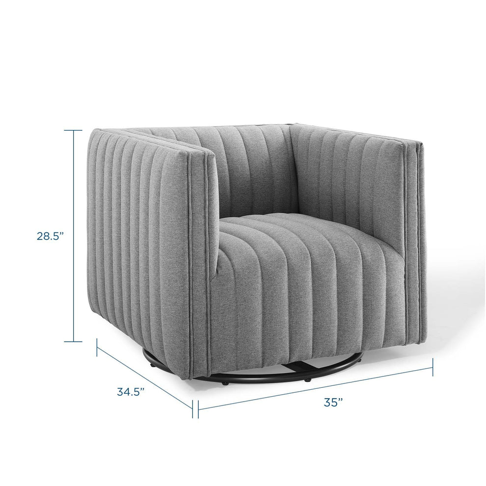 Modway Perception Tufted Swivel Upholstered Armchair - EEI-3926 | Armchairs | Modishstore - 23