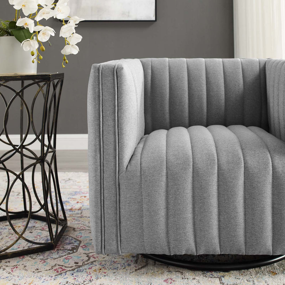 Modway Perception Tufted Swivel Upholstered Armchair - EEI-3926 | Armchairs | Modishstore - 21