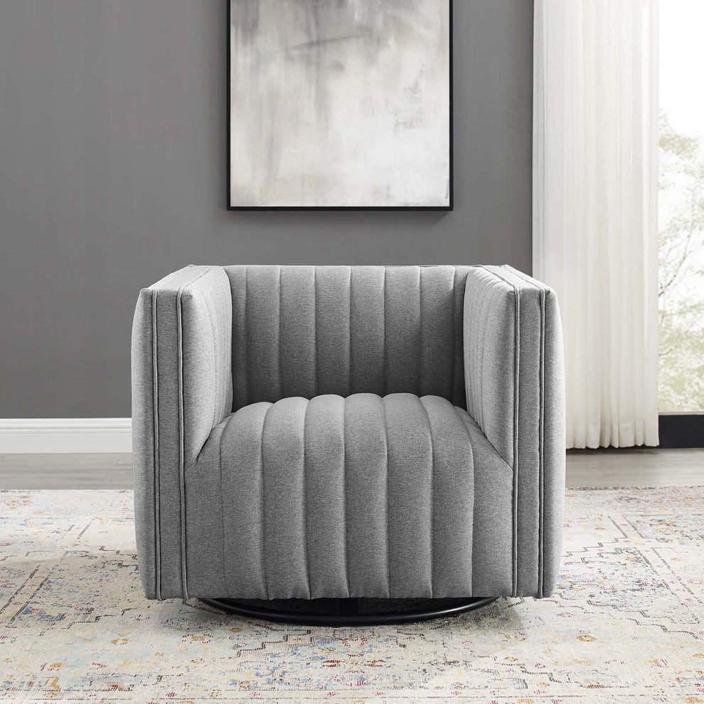 Modway Perception Tufted Swivel Upholstered Armchair - EEI-3926 | Armchairs | Modishstore - 20
