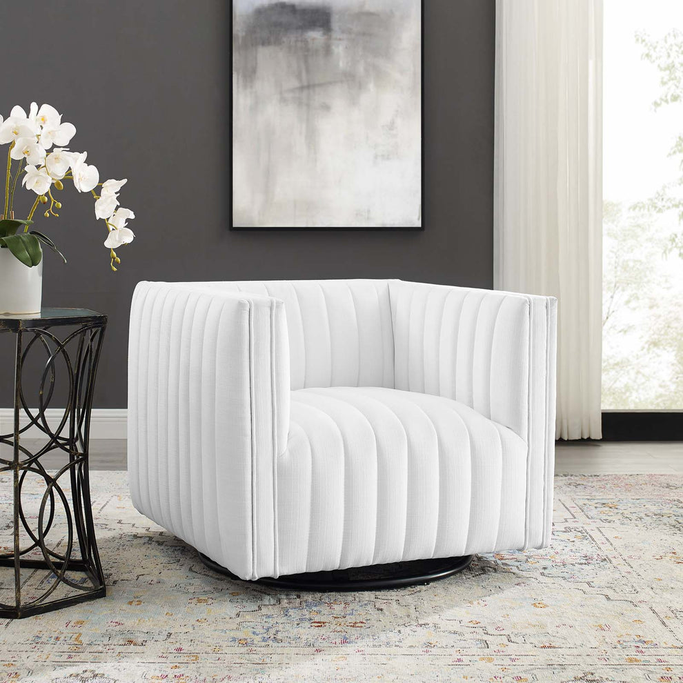 Modway Perception Tufted Swivel Upholstered Armchair - EEI-3926 | Armchairs | Modishstore - 29