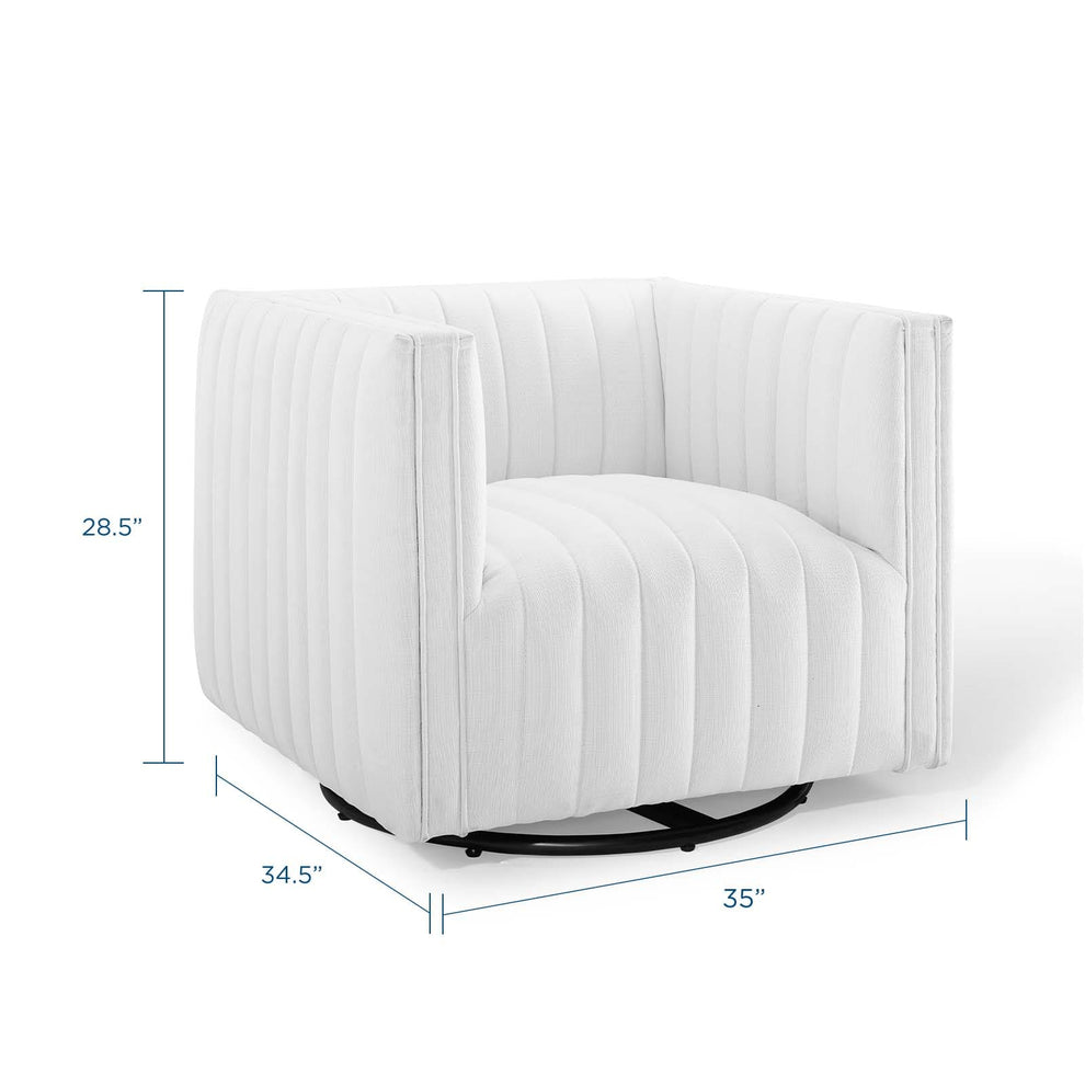 Modway Perception Tufted Swivel Upholstered Armchair - EEI-3926 | Armchairs | Modishstore - 31