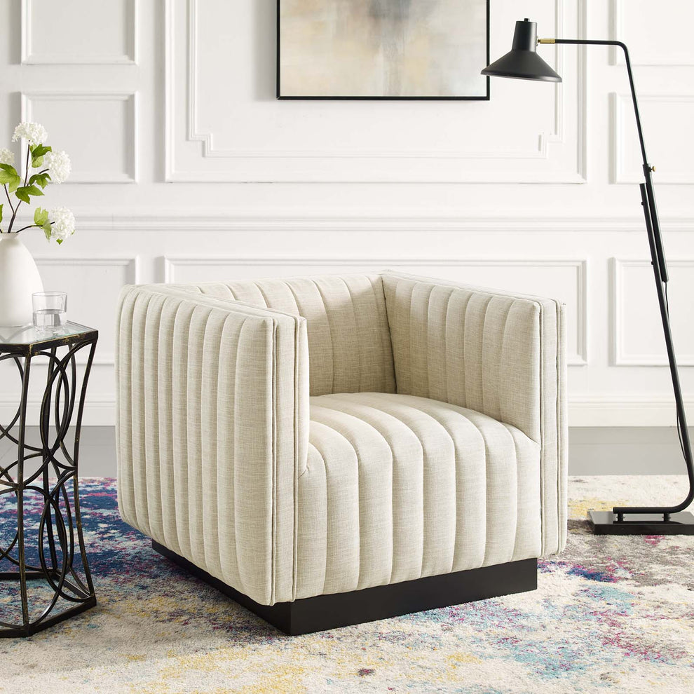 Modway Perception Tufted Upholstered Fabric Armchair - EEI-3927 | Armchairs | Modishstore - 10