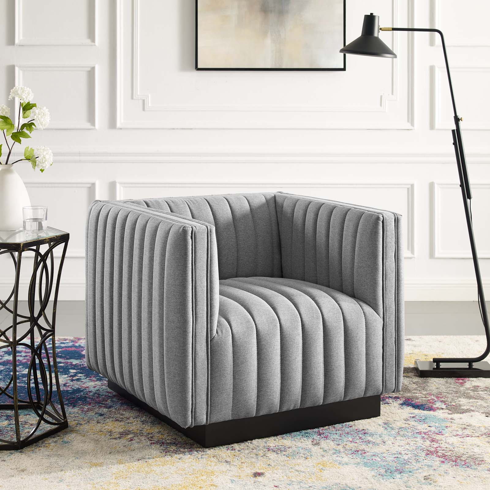 Modway Perception Tufted Upholstered Fabric Armchair - EEI-3927 | Armchairs | Modishstore - 19
