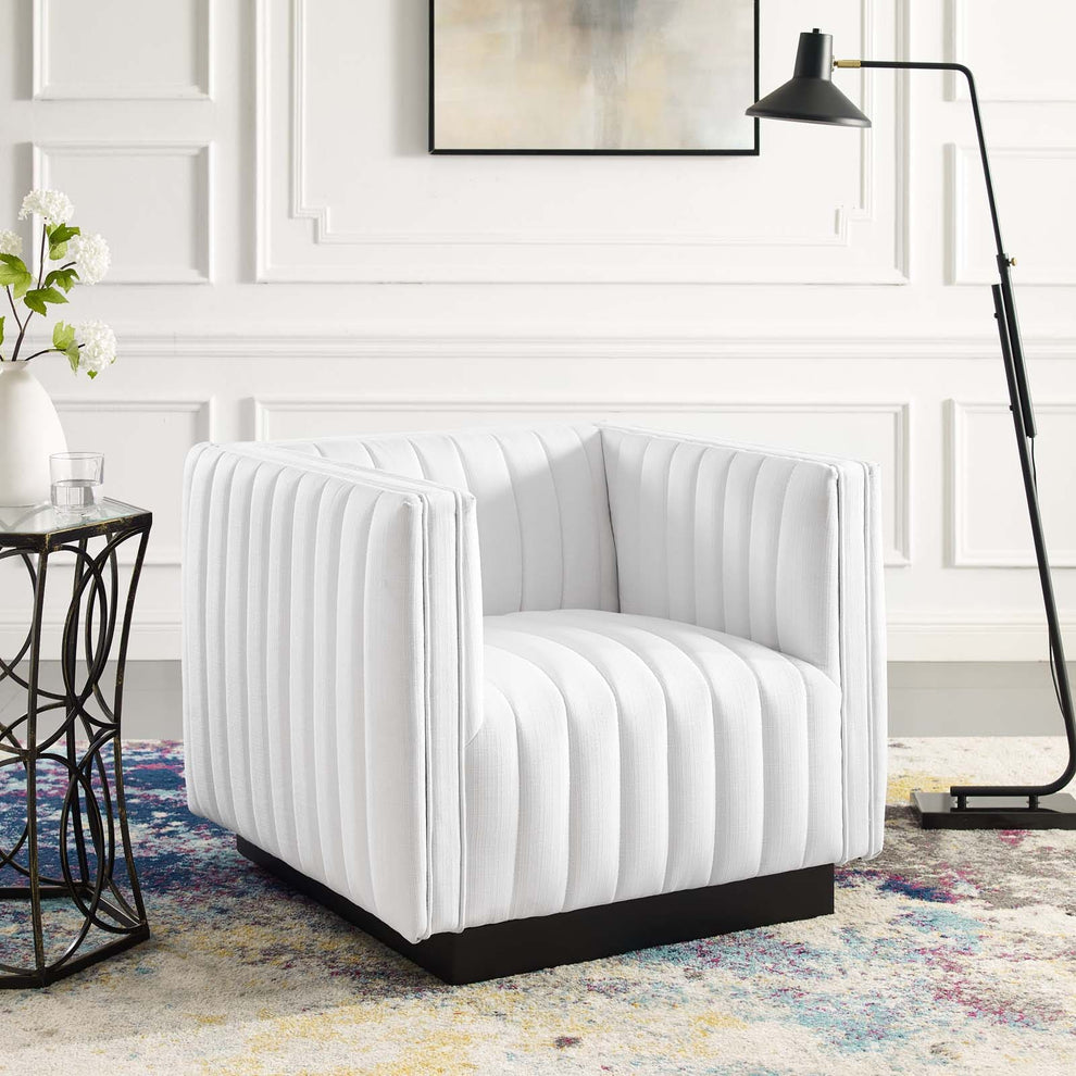 Modway Perception Tufted Upholstered Fabric Armchair - EEI-3927 | Armchairs | Modishstore - 28