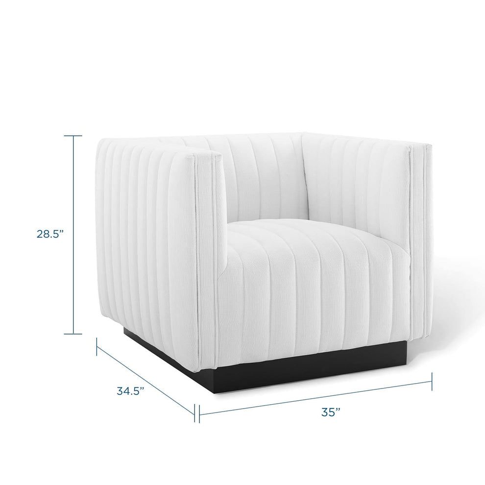 Modway Perception Tufted Upholstered Fabric Armchair - EEI-3927 | Armchairs | Modishstore - 31