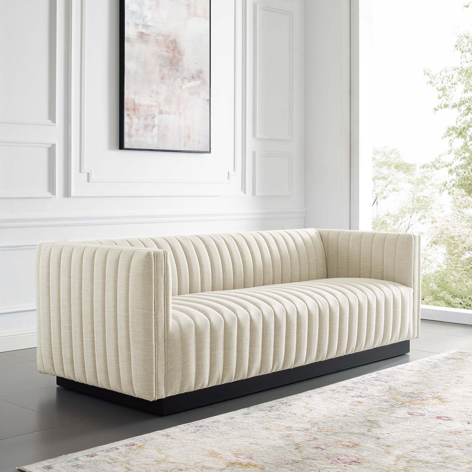 Modway Perception Tufted Upholstered Fabric Sofa | Sofas | Modishstore-12