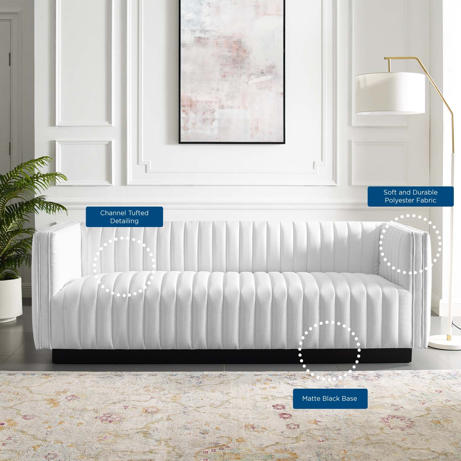 Modway Perception Tufted Upholstered Fabric Sofa | Sofas | Modishstore-40