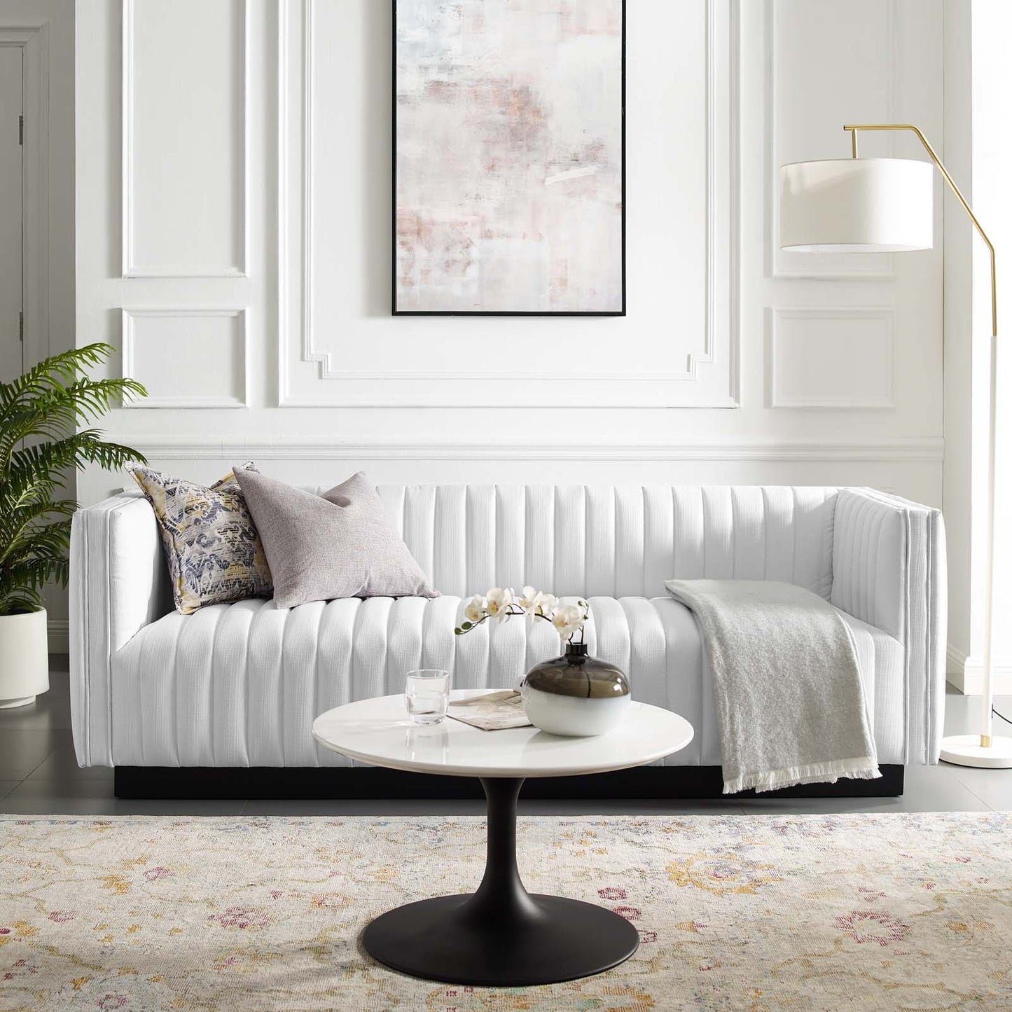 Modway Perception Tufted Upholstered Fabric Sofa | Sofas | Modishstore-32