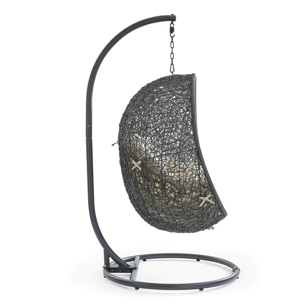 Modway Hide Outdoor Patio Sunbrella Swing Chair With Stand - EEI-3929 | Outdoor Porch Swings | Modishstore - 4