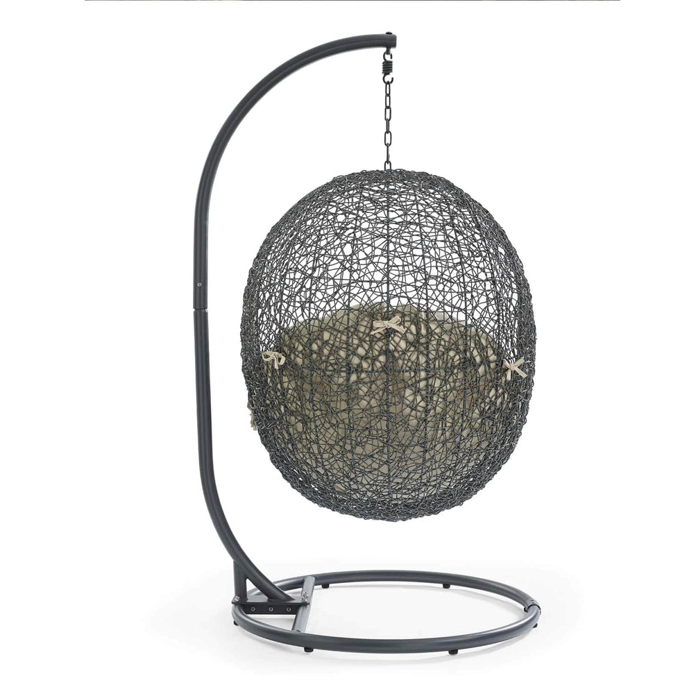 Modway Hide Outdoor Patio Sunbrella Swing Chair With Stand - EEI-3929 | Outdoor Porch Swings | Modishstore - 5
