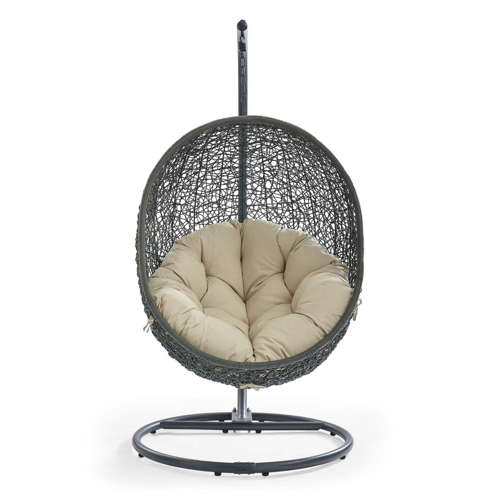 Modway Hide Outdoor Patio Sunbrella Swing Chair With Stand - EEI-3929 | Outdoor Porch Swings | Modishstore - 6