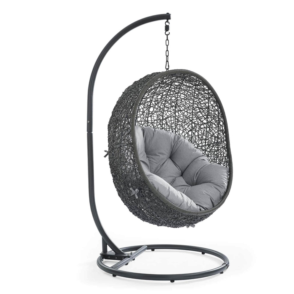 Modway Hide Outdoor Patio Sunbrella Swing Chair With Stand - EEI-3929 | Outdoor Porch Swings | Modishstore - 11