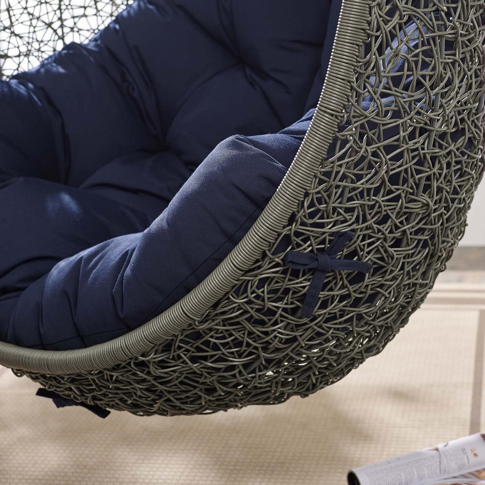 Modway Hide Outdoor Patio Sunbrella Swing Chair With Stand - EEI-3929 | Outdoor Porch Swings | Modishstore - 25