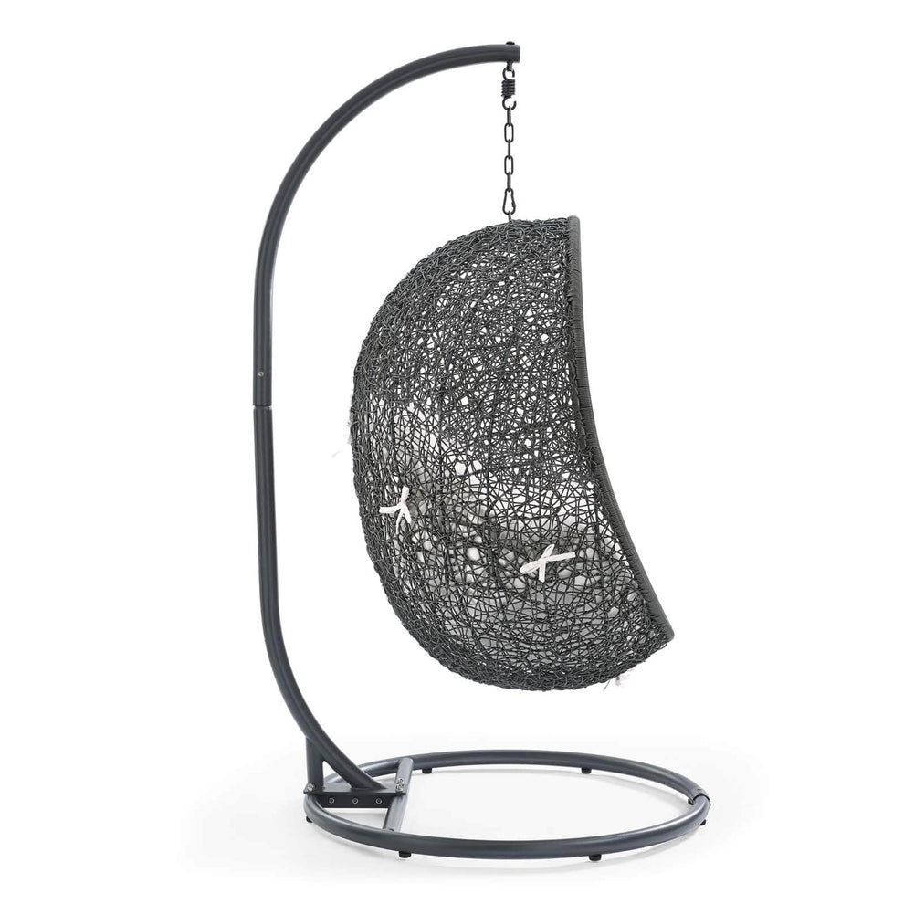 Modway Hide Outdoor Patio Sunbrella Swing Chair With Stand - EEI-3929 | Outdoor Porch Swings | Modishstore - 28