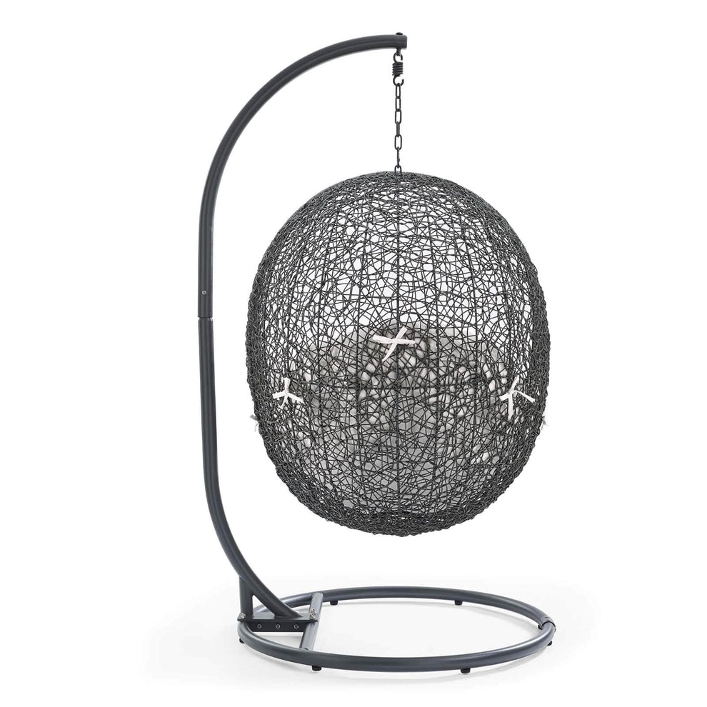 Modway Hide Outdoor Patio Sunbrella Swing Chair With Stand - EEI-3929 | Outdoor Porch Swings | Modishstore - 29