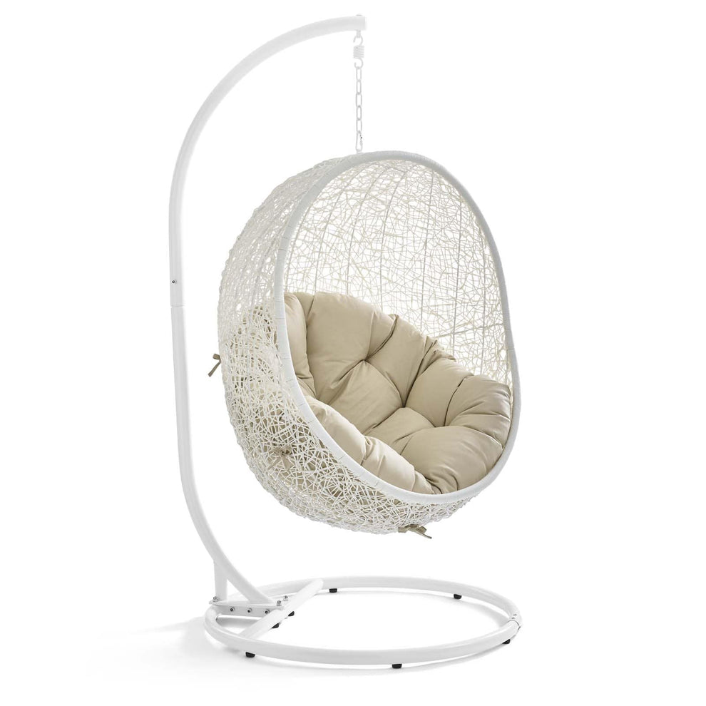 Modway Hide Outdoor Patio Sunbrella Swing Chair With Stand - EEI-3929 | Outdoor Porch Swings | Modishstore - 36