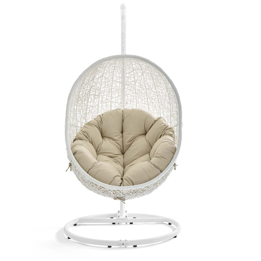 Modway Hide Outdoor Patio Sunbrella Swing Chair With Stand - EEI-3929 | Outdoor Porch Swings | Modishstore - 37