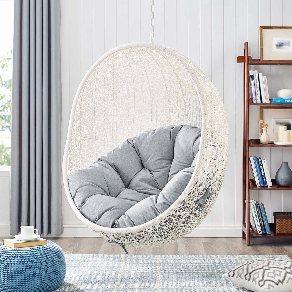 Modway Hide Outdoor Patio Sunbrella Swing Chair With Stand - EEI-3929 | Outdoor Porch Swings | Modishstore - 40