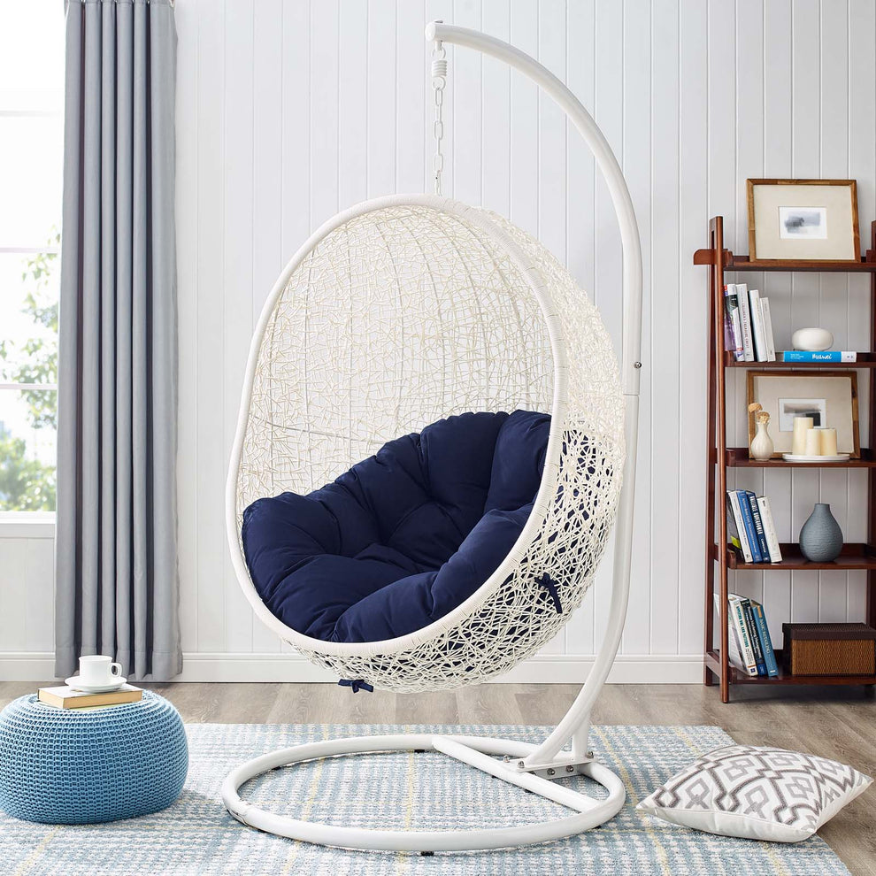 Modway Hide Outdoor Patio Sunbrella Swing Chair With Stand - EEI-3929 | Outdoor Porch Swings | Modishstore - 42