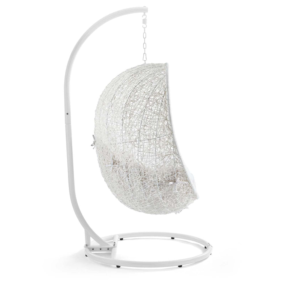 Modway Hide Outdoor Patio Sunbrella Swing Chair With Stand - EEI-3929 | Outdoor Porch Swings | Modishstore - 53