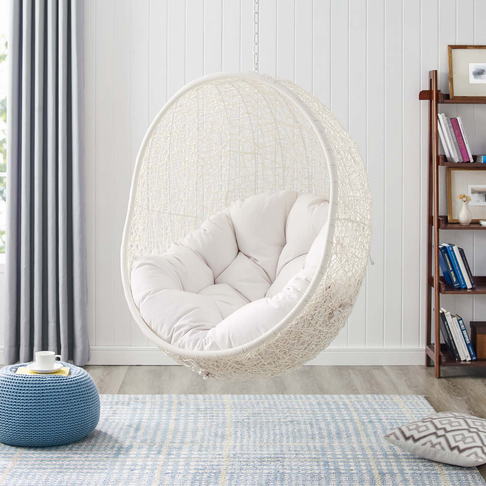 Modway Hide Outdoor Patio Sunbrella Swing Chair With Stand - EEI-3929 | Outdoor Porch Swings | Modishstore - 51