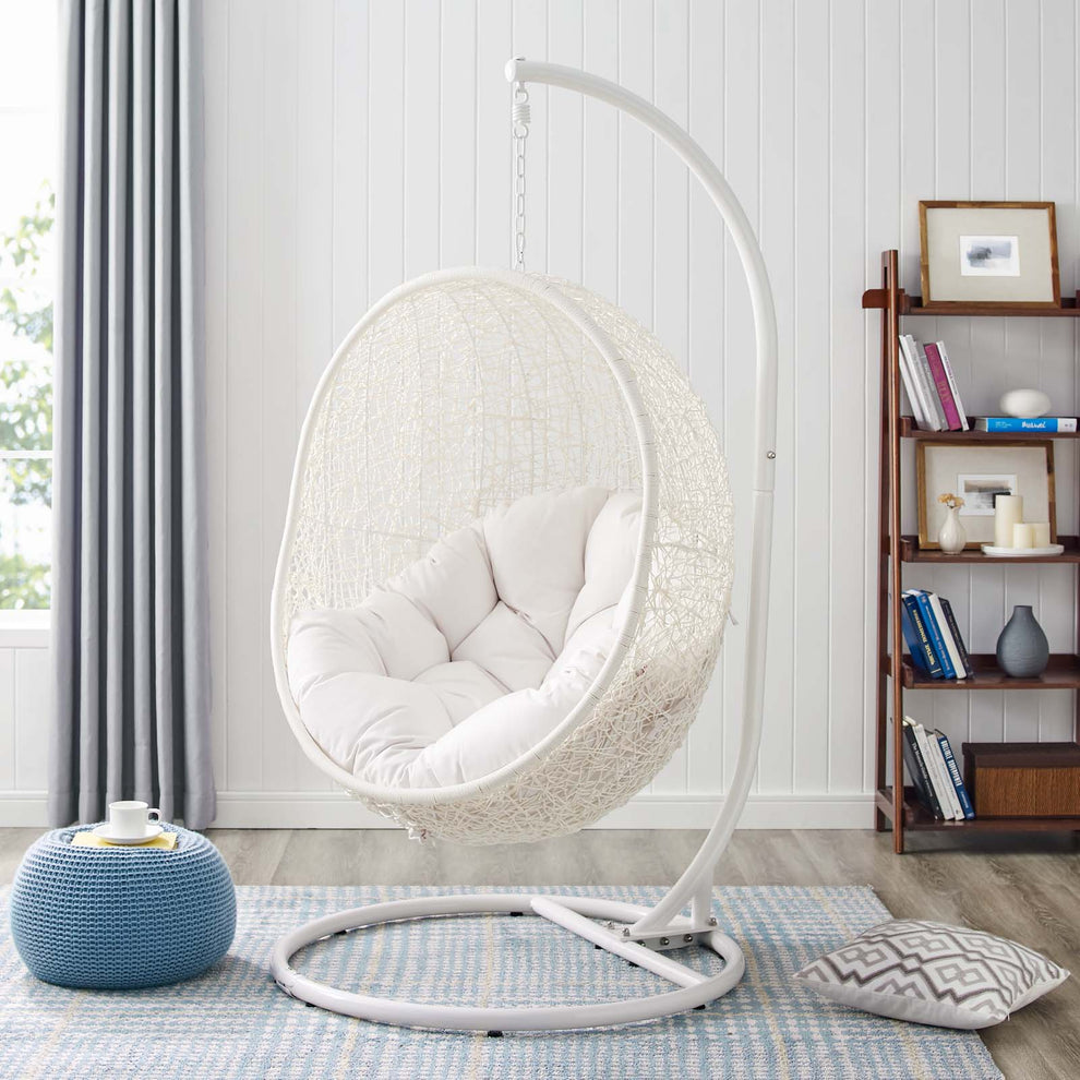 Modway Hide Outdoor Patio Sunbrella Swing Chair With Stand - EEI-3929 | Outdoor Porch Swings | Modishstore - 50