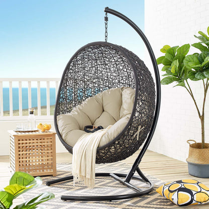 Modway Encase Sunbrella Swing Outdoor Patio Lounge Chair - EEI-3943 | Outdoor Porch Swings | Modishstore - 1