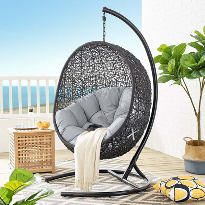 Modway Encase Sunbrella Swing Outdoor Patio Lounge Chair | Outdoor Porch Swings | Modishstore-8