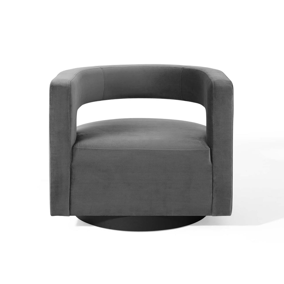 Modway Spin Cutaway Performance Velvet Swivel Armchair - EEI-3947 | Armchairs | Modishstore - 6